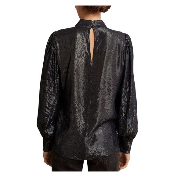 VELVET Womens Gray Cuffed Evening Blouse XS - Picture 2 of 2